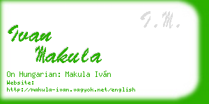 ivan makula business card